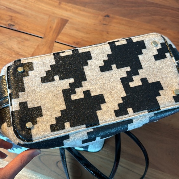Kate spade wool houndstooth harmony telltale twinkle purse - Picture 6 of 6